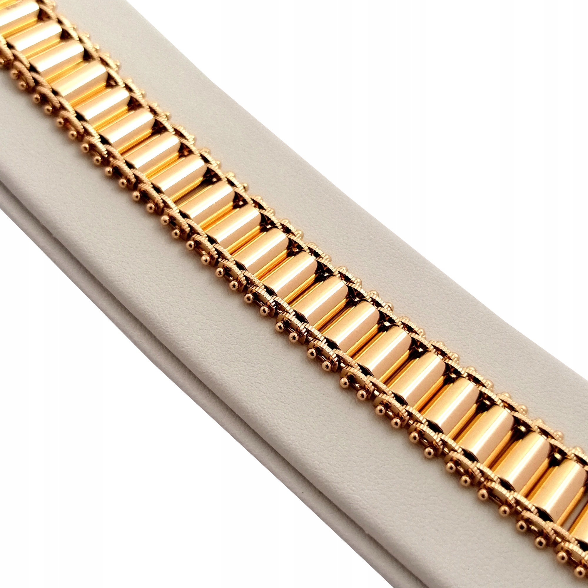 BRANSOLETKA ZLOTA DAMSKA SZEROKA NA PREZENT STAL CHIRURGICZNA 18K + GRATIS Stan opakowania oryginalne