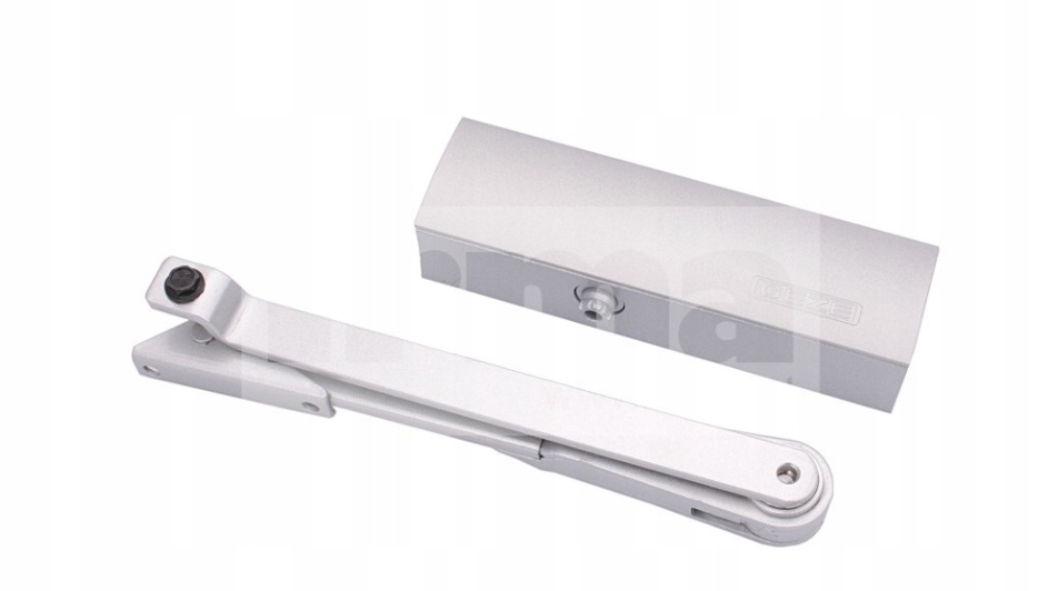 Samozatvárač GEZE-1500, rameno s blokovaním, bronzový, prítlačný systém na dvere, brány