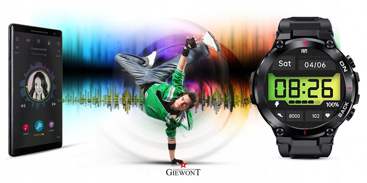 SMARTWATCH MĘSKI SPORTOWY MULTIFUNKCYJNY Z GPS Model inny