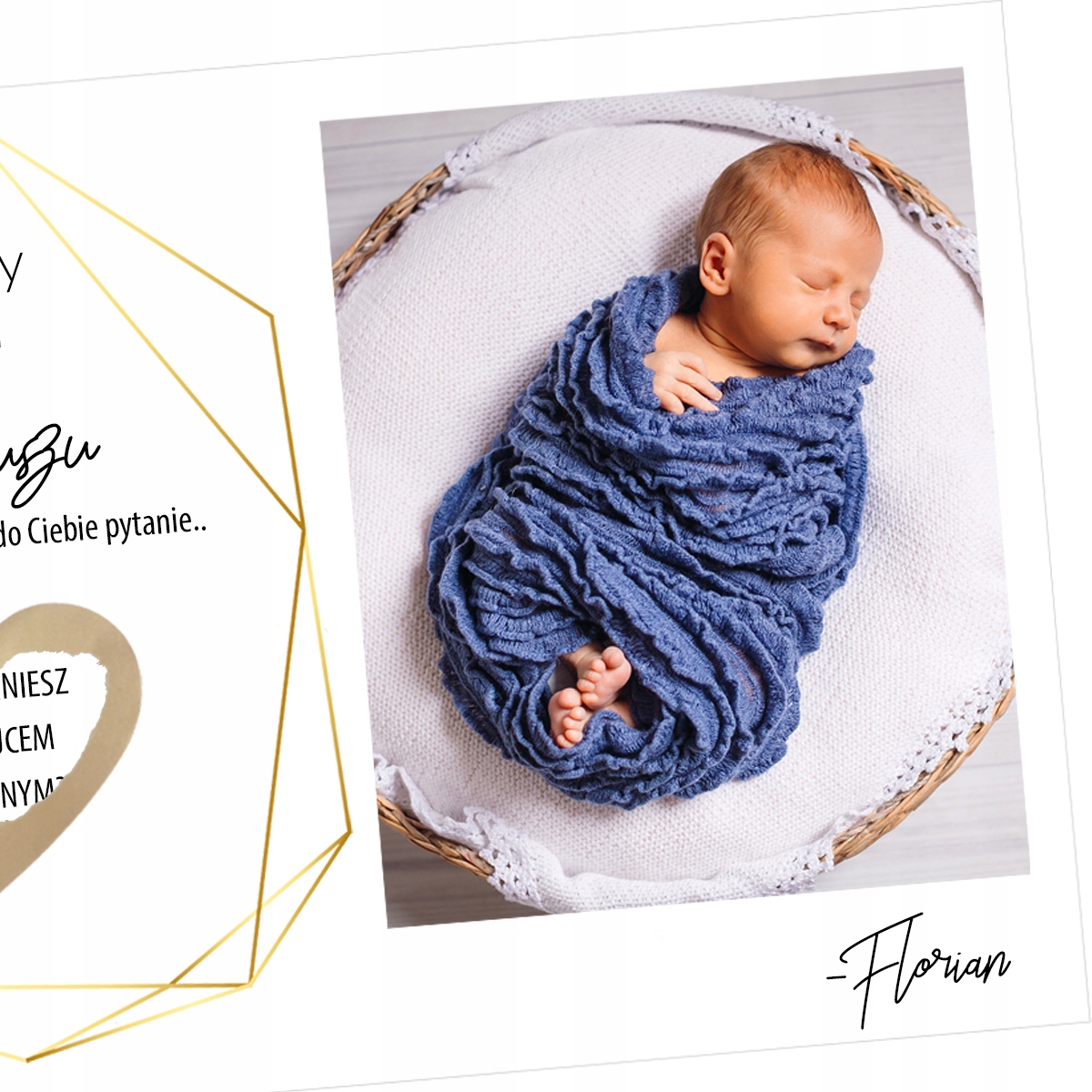 Zdrapka Zostaniesz moim OJCEM CHRZESTNYM + ZDJĘCIE Wysokość produktu 10 cm