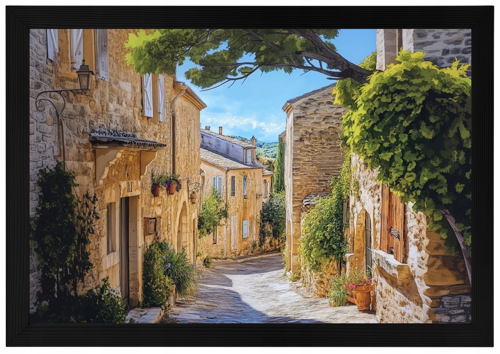 Plakát Rámeček Na Plakát Provence Ulice Čížové Domy Francie Léto 60x40