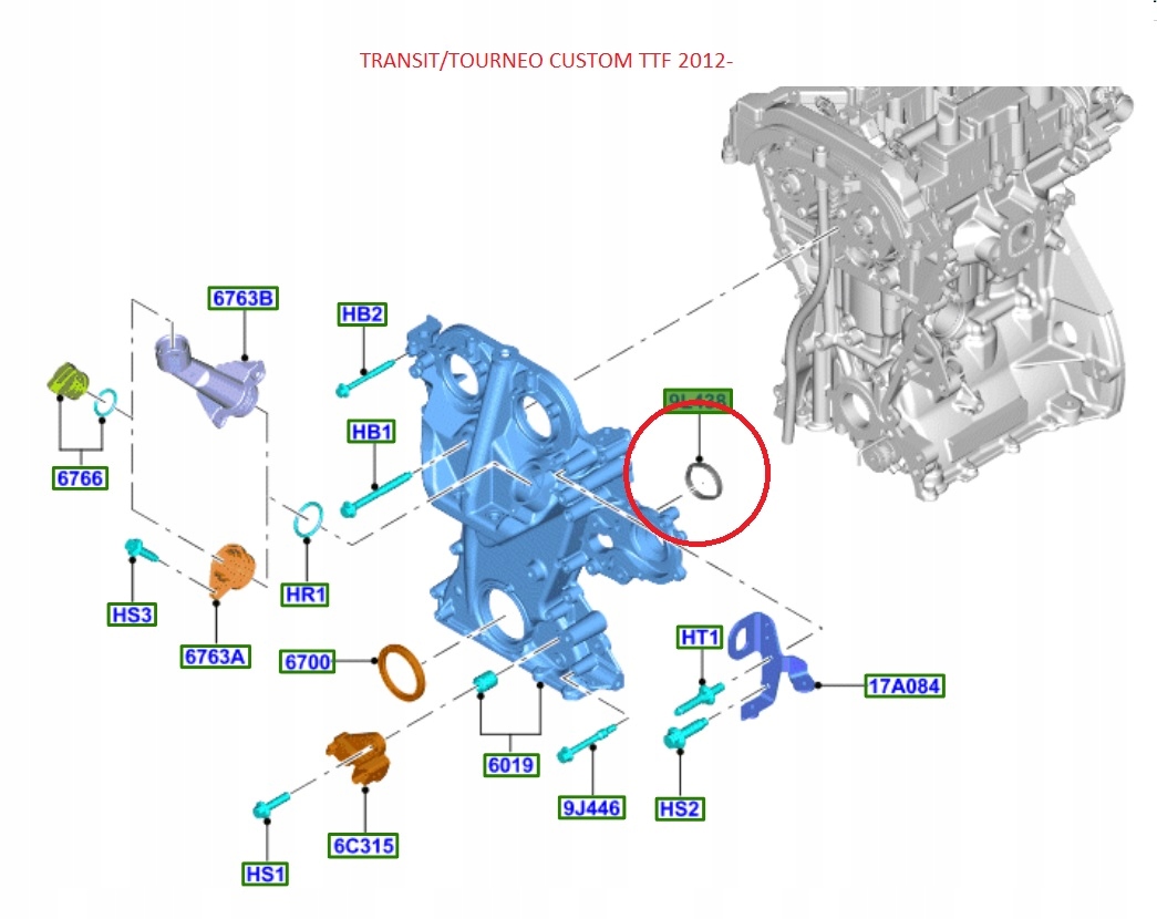 USZCZELKA POKRYWY ROZRZĄDU 1.0 EB ECOSPORT MONDEO Numer katalogowy części CM5G-9K462-AA