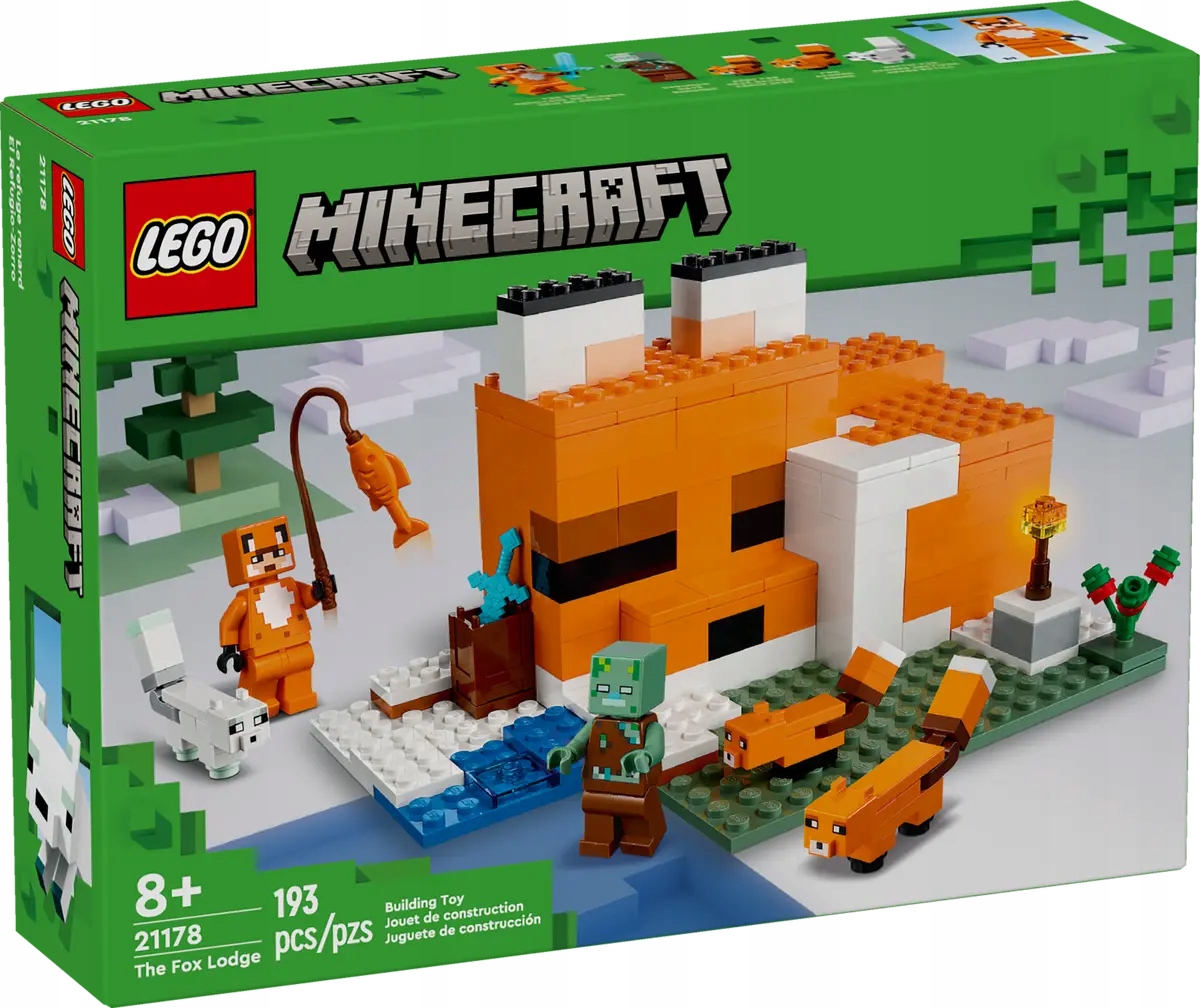 Lego Minecraft Stanoviště Lišek, Sada Kostek 21178