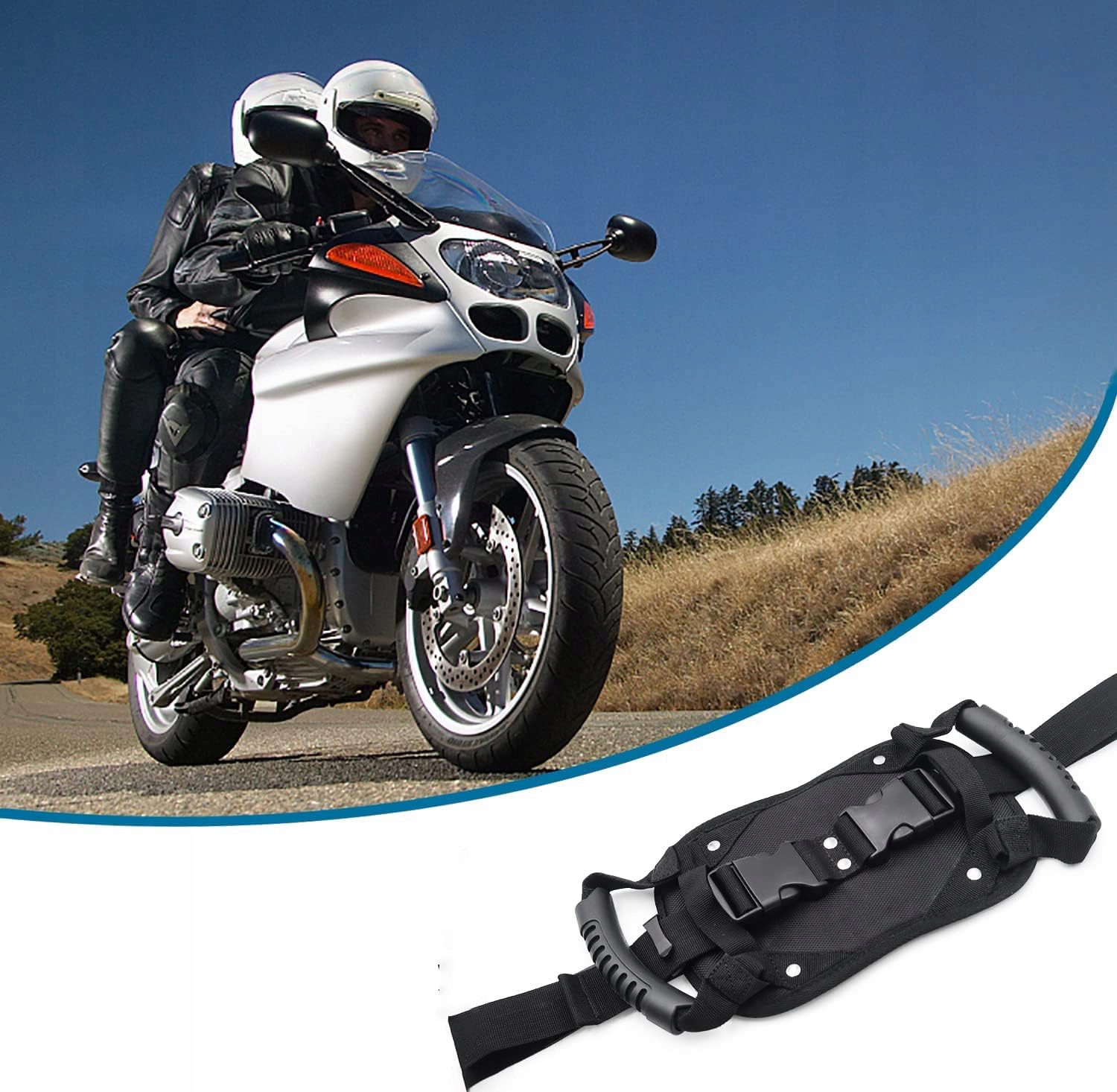 PAS BEZPIECZEŃSTWA TYLNY MOTOCYKLA UCHWYT LINY Model PAS BEZPIECZEŃSTWA TYLNY