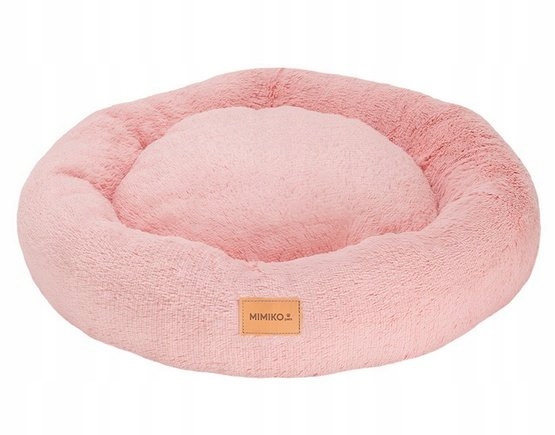 Levně Mimiko Pets Pelíšek Shaggy kulatá M 45 cm růžová