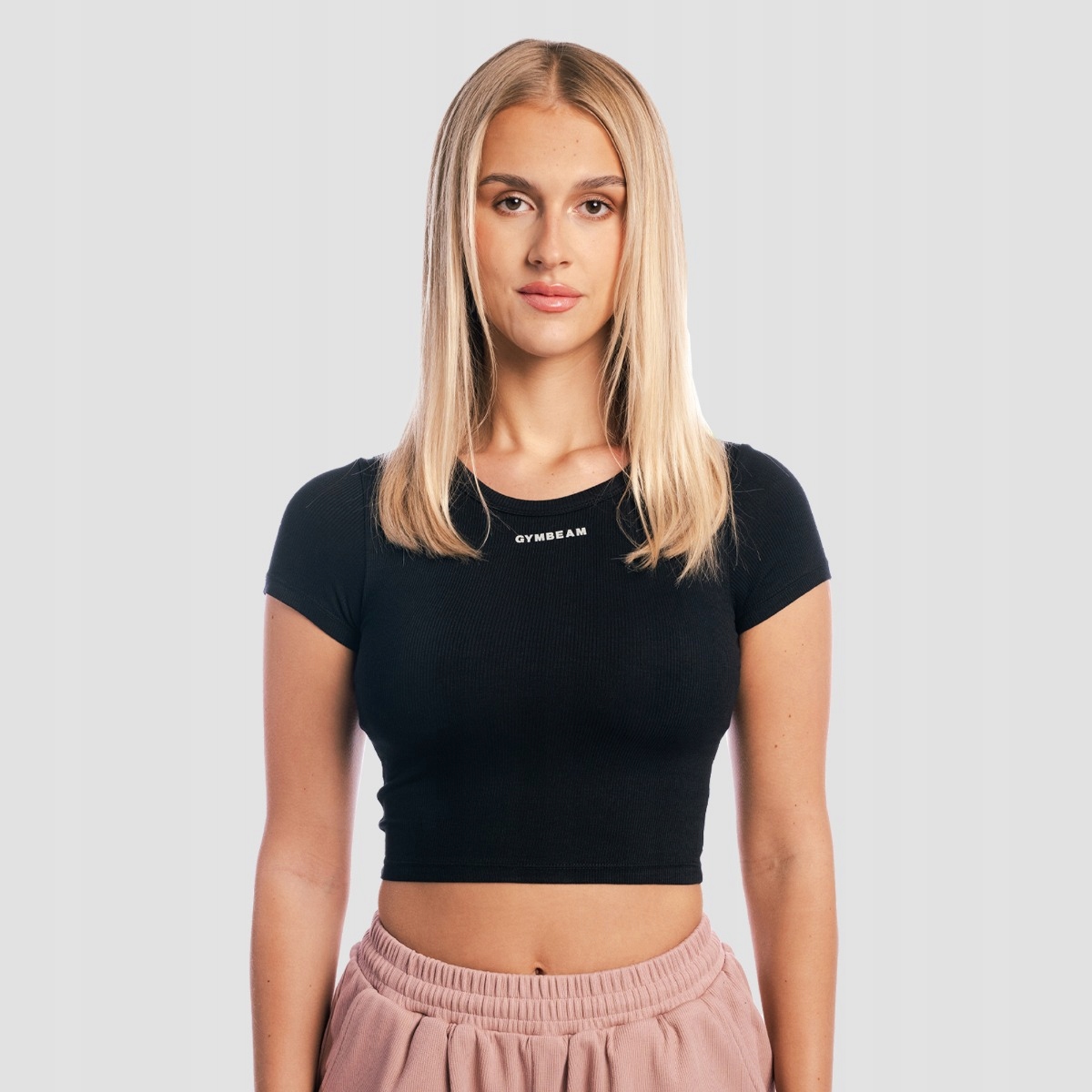 GymBeam Koszulka damska Aura Cropped Black Xs