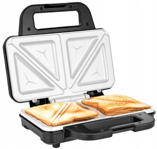 Opiekacz ceramiczny na 2 kanapki toster XXL nienagrzewający uchwyt 900W