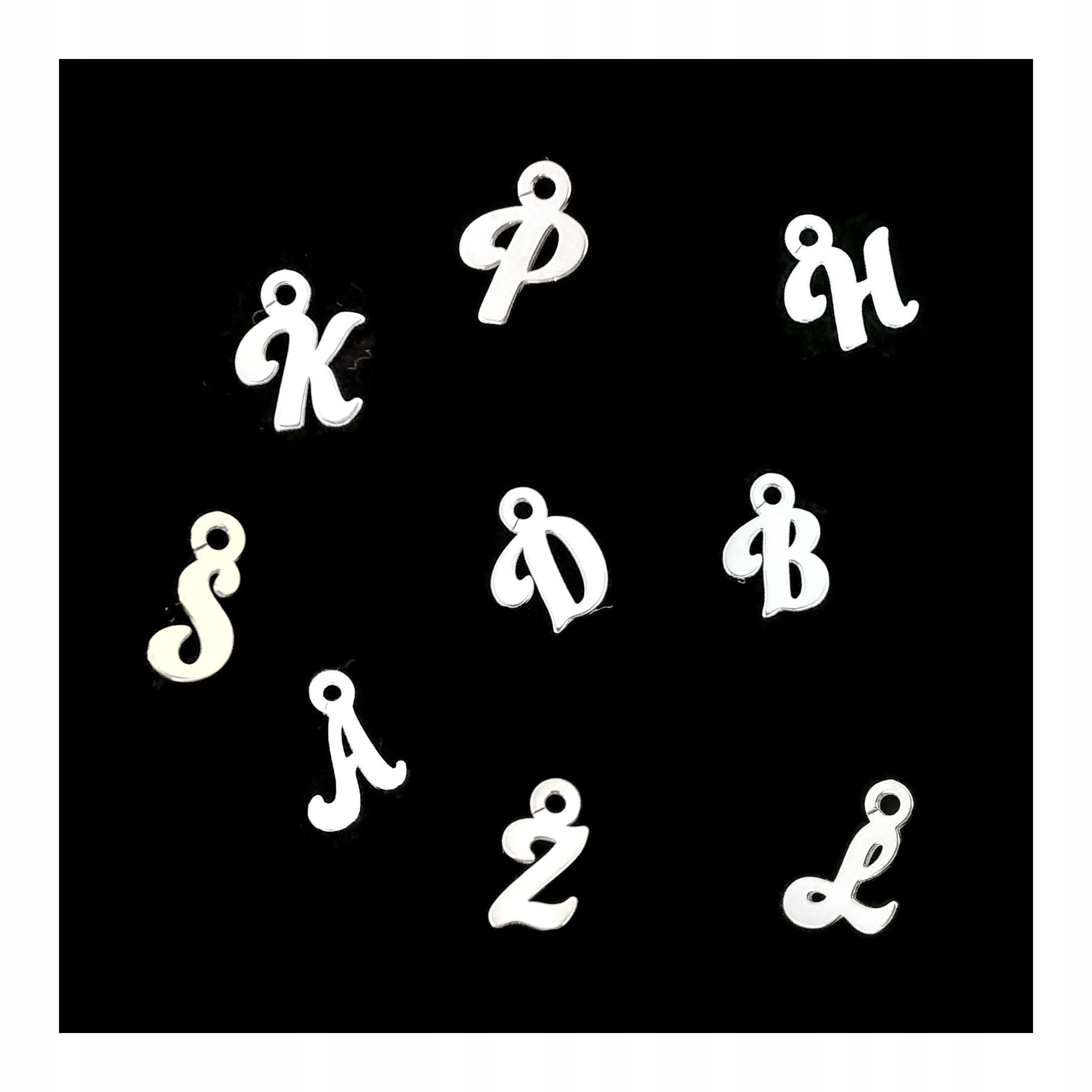 Zawieszka Literka Dowolna Litera Wisior Srebro 925 Marka bez marki