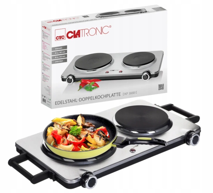 Kuchenka Elektryczna podwójna Przenośna Dwupalnikowa 2500W Płyta na Prąd-Zdjęcie-0