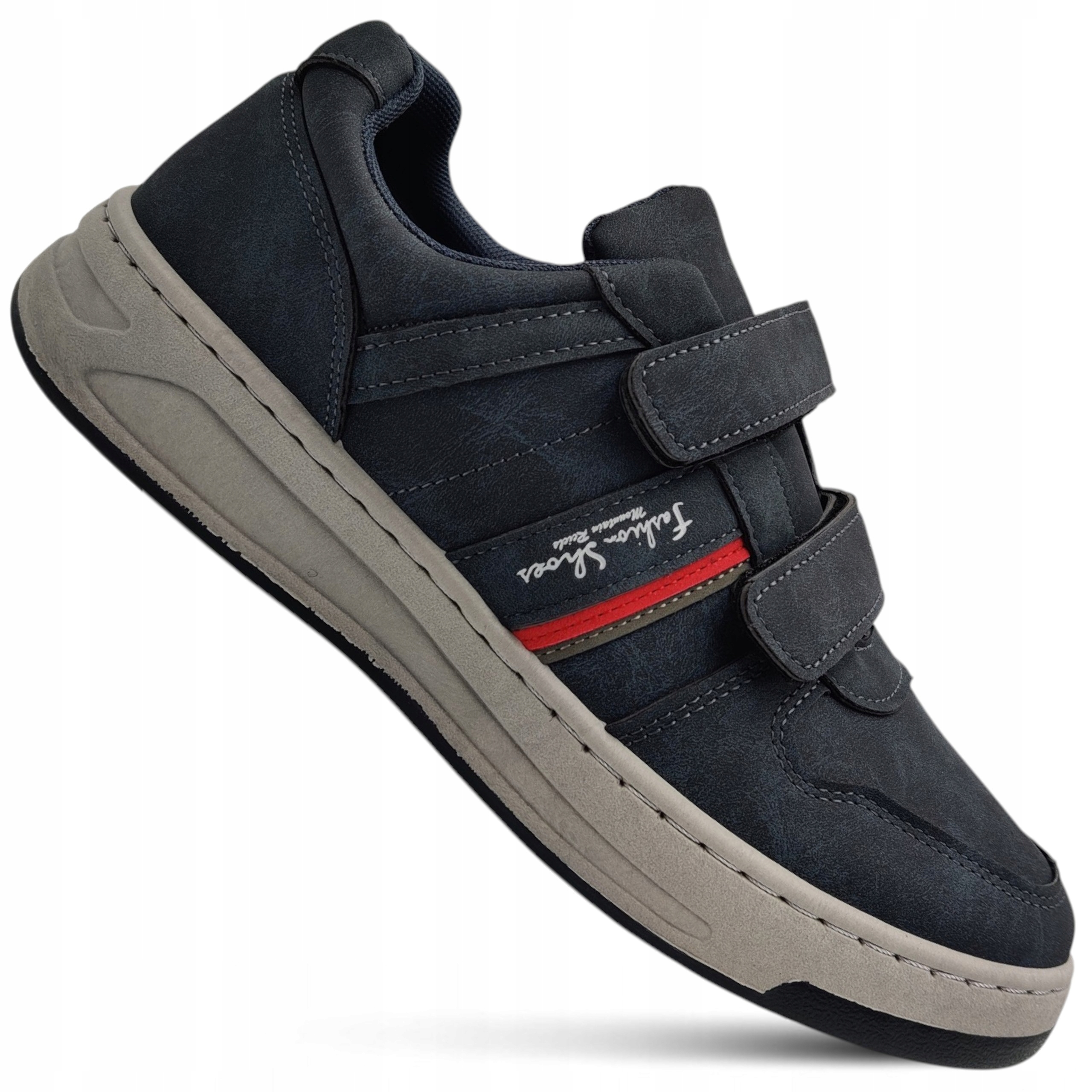 Buty Męskie Sportowe Solidne Casual Sneakersy Na Rzepy mocne Feisal