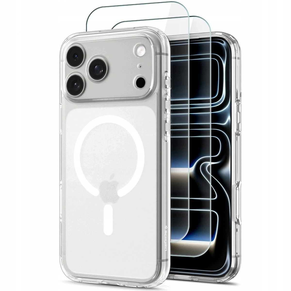Spigen Matowe Etui Magsafe 2-PACK Szkło Do Iphone 17 Pro Max 18 Pro Max