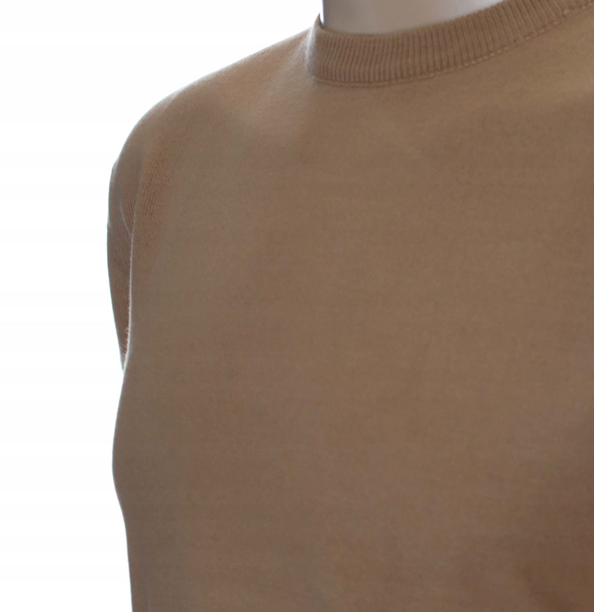 Pánský kašmírový svetr s merino vlnou, velikost L, kakaová barva (138)