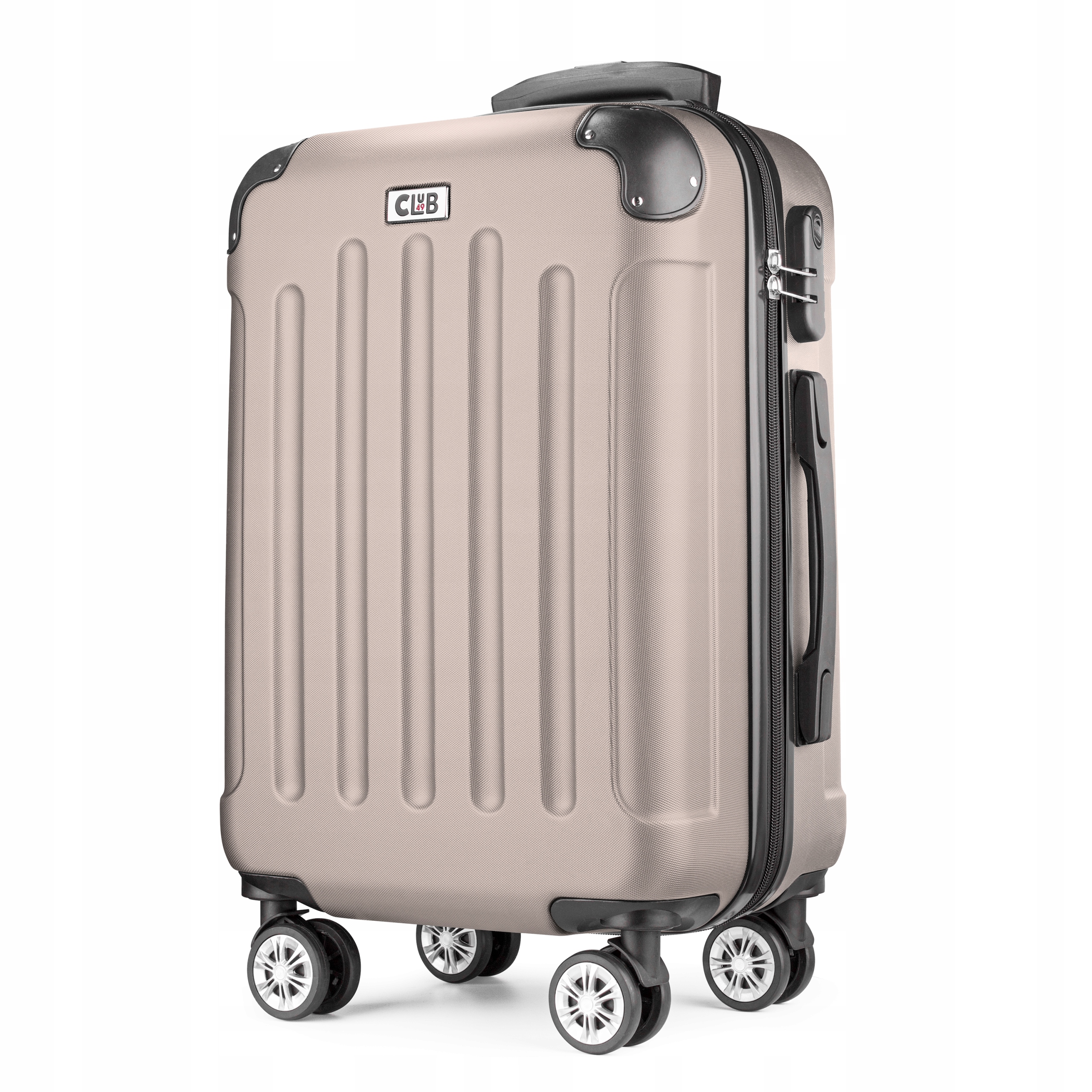 Posh Walizka Podróżna Twarda z ABS-u Duża 110L Szampan XL)