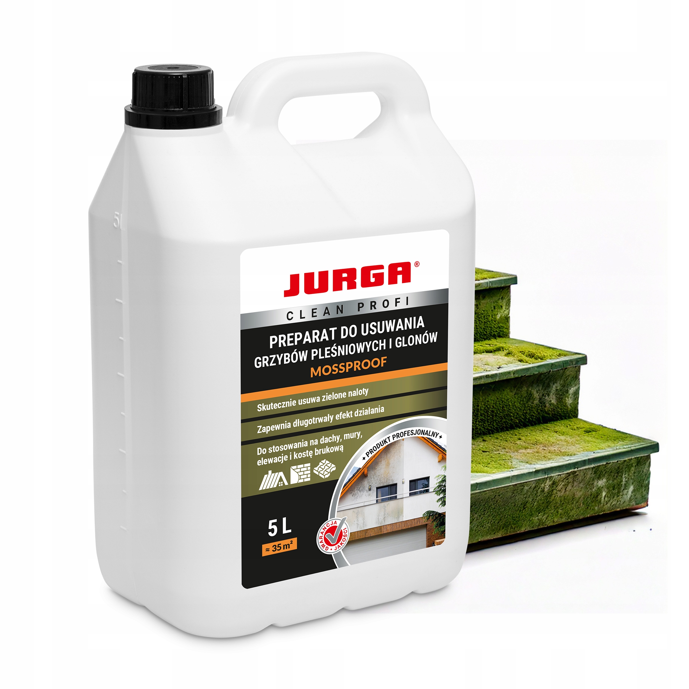 Levně Prostředek Mossproof pro prevenci tvorby řas, mechů a plísní – 5 l