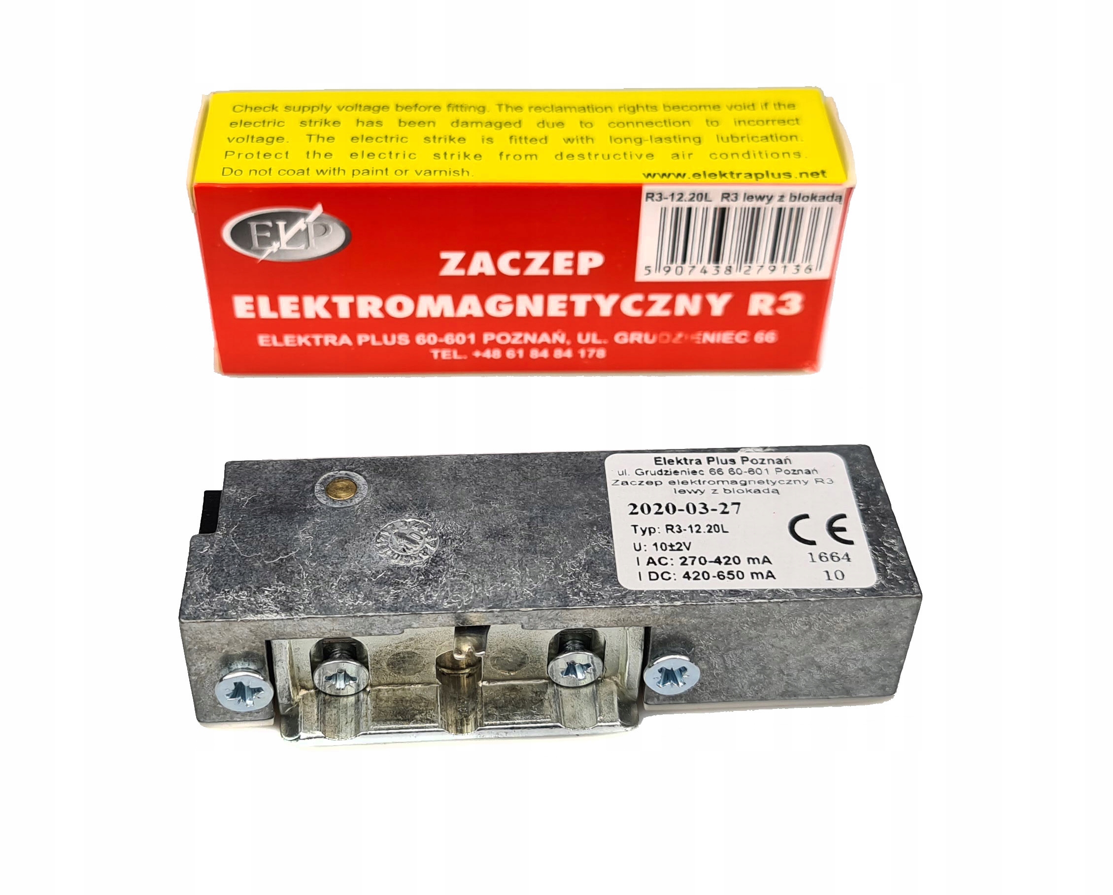 

Zaczep Elektromagnetyczny R3 Lewy Z Blokadą 12 V