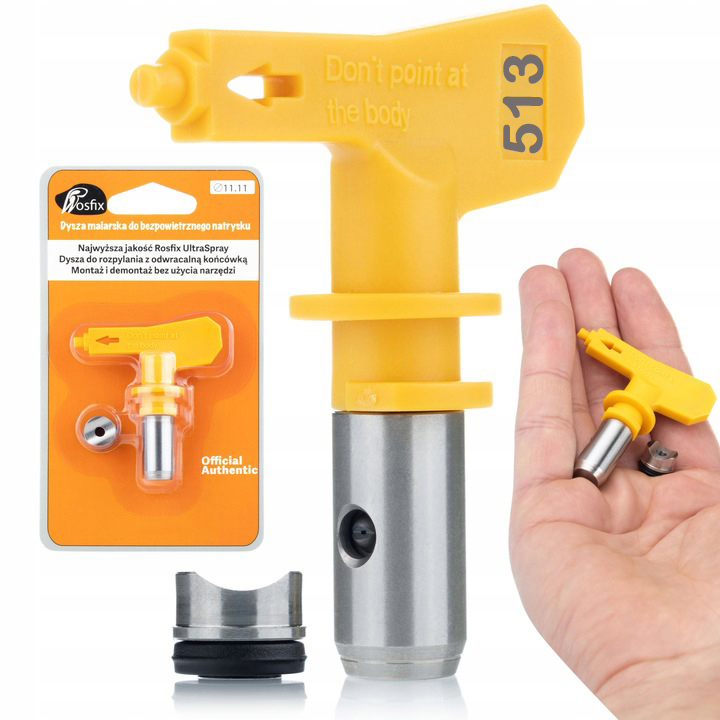 OSŁONA DYSZY GŁOWICA DO AGREGATU MALARSKIEGO DYSZA 517 513 PISTOLET ROSFIX Producent Rosfix