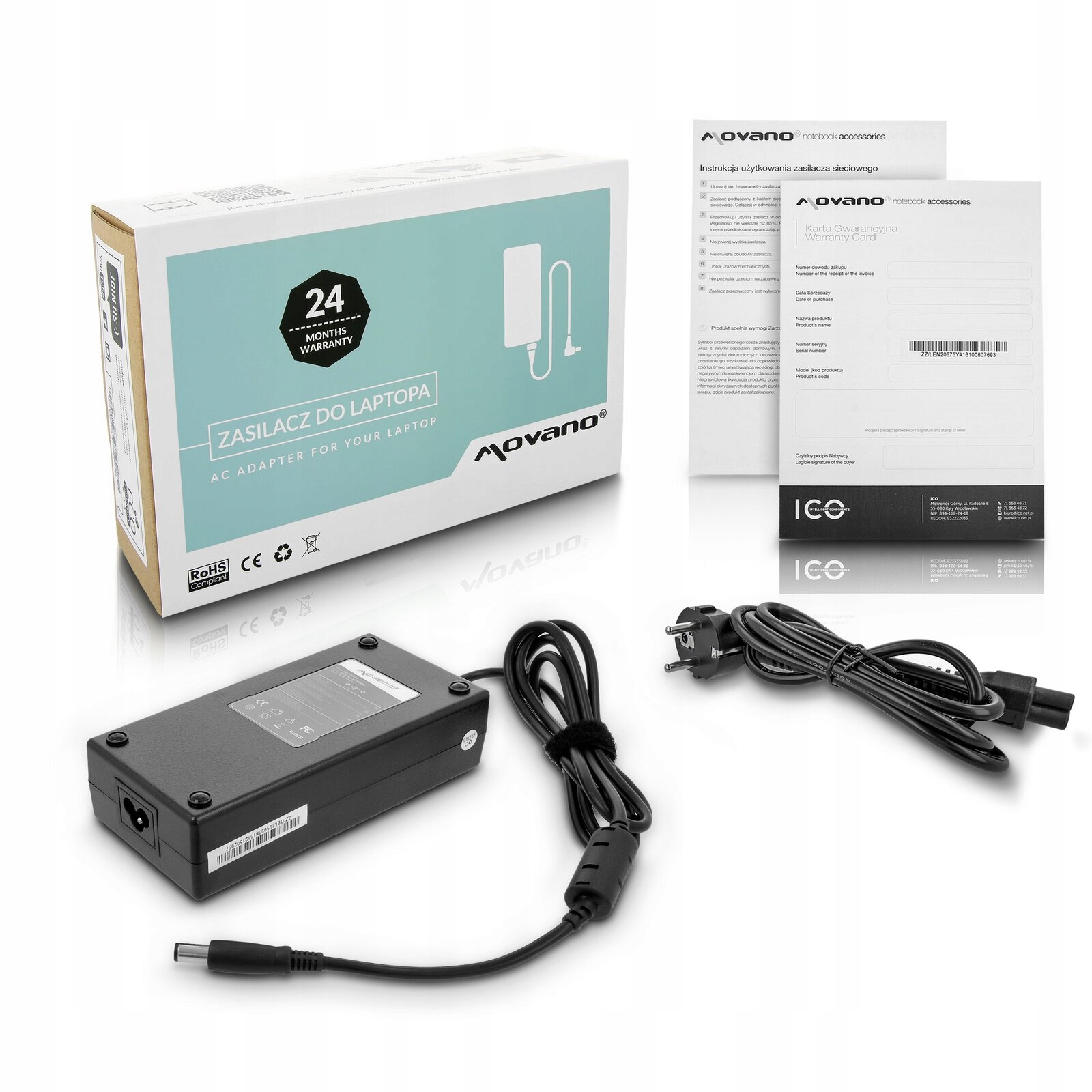 

Zasilacz 19.5V 9.23A 180W do Acer Dell Msi 74X5J