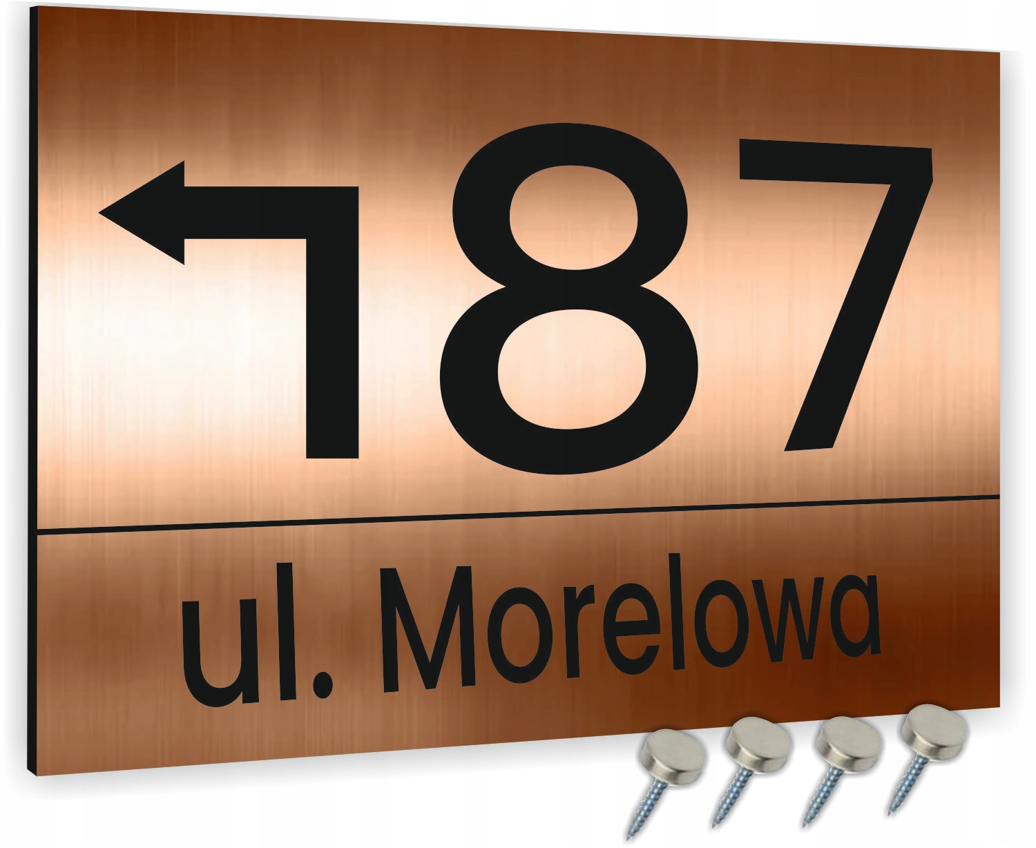 Tabliczka ADRESOWA NA DOM NUMER DOMU ZE STRZAŁKĄ