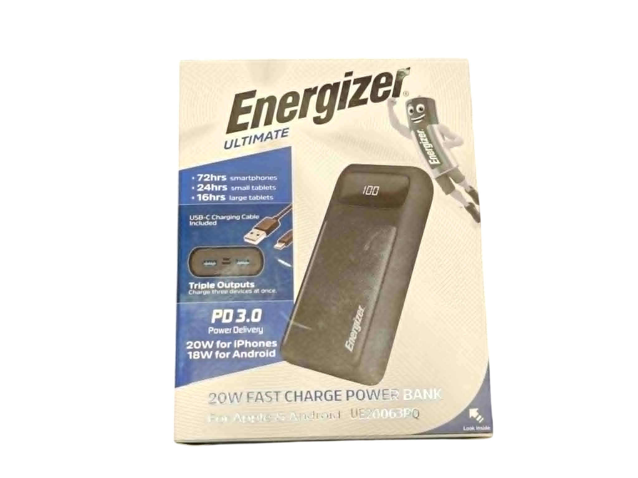 Powerbank Energizer 20000mAh UE20063PQ 20W