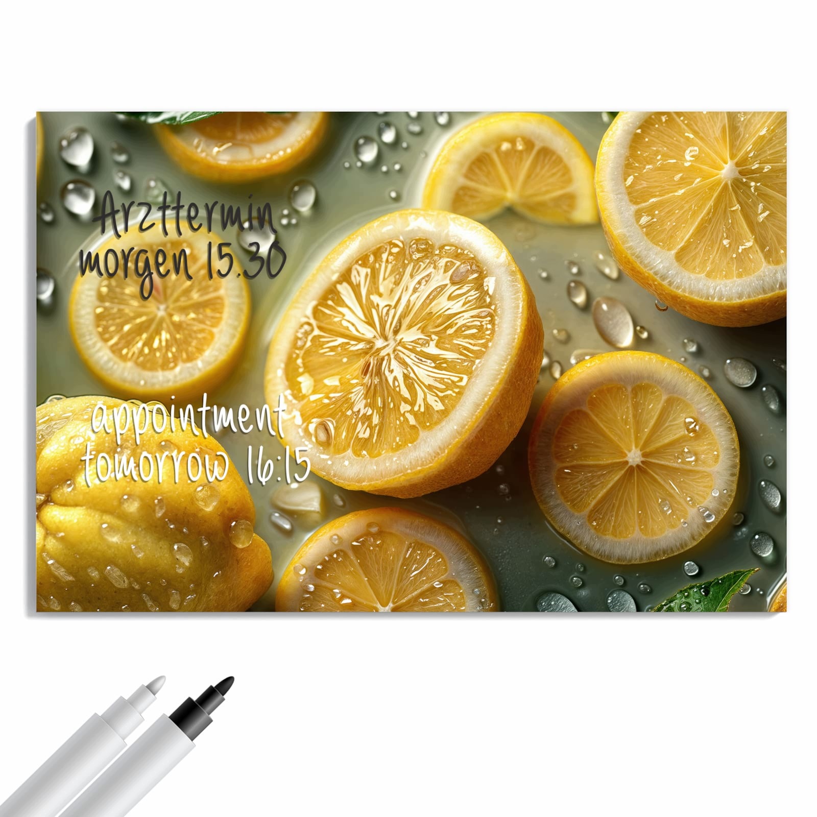 Magnetická tabule Citronová svěžest 90 × 60 cm