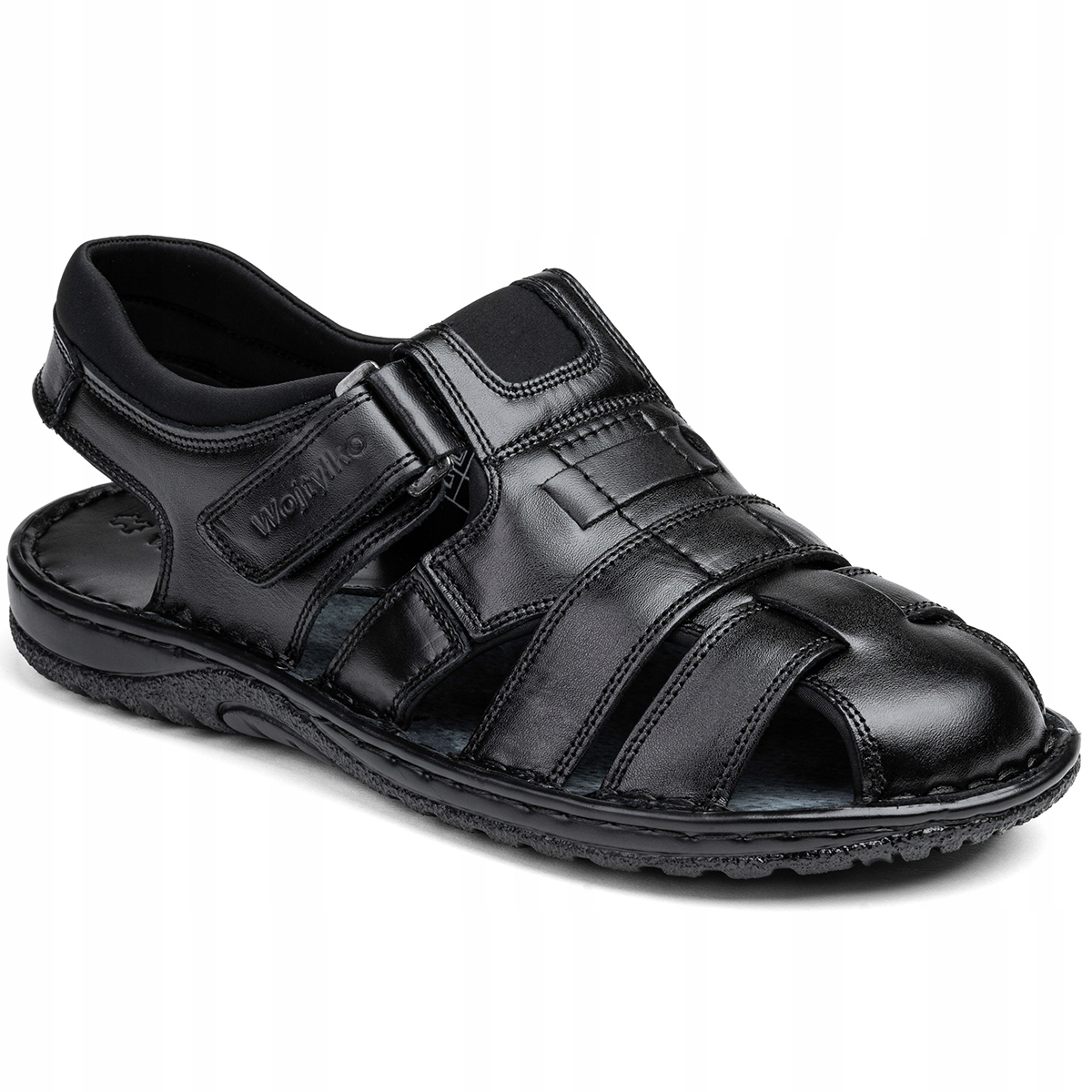 Pánské kožené sandály měkké, pohodlné, Prodyšné, kryté Wojtyłko 45