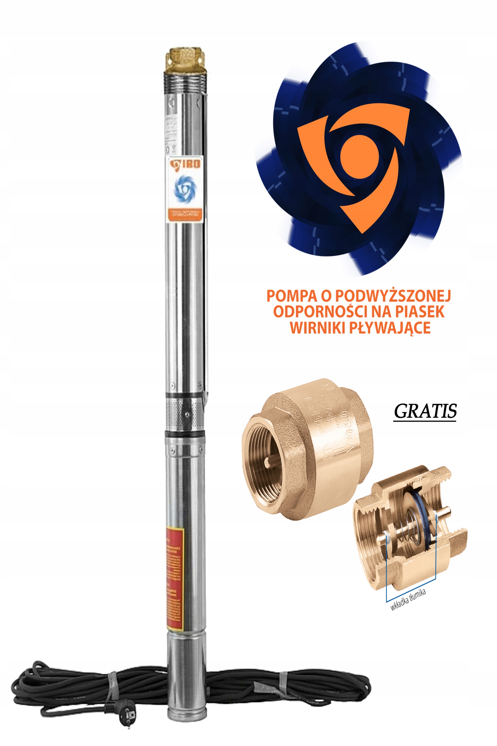 

Ibo Pompa Głębinowa 3TI27 0,75KW-230V Antypiaskowa