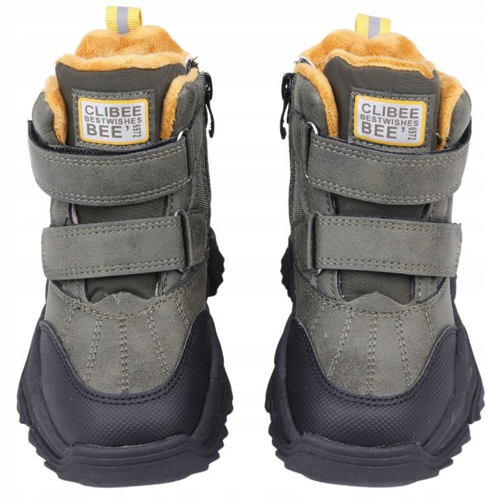 

Botki chłopięce śniegowce traperki ocieplane khaki