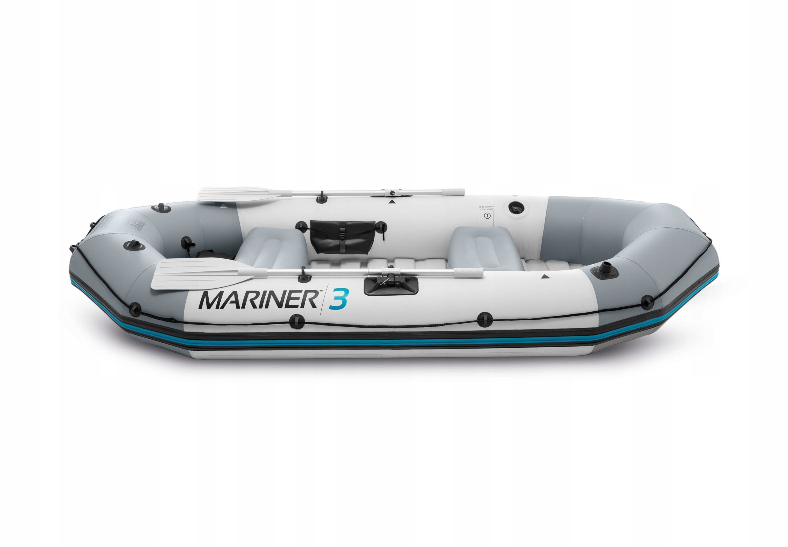 INTEX 68373 PONTON MARINER 3 297x127cm WIOSŁA POMP Cechy dodatkowe schowek siedziska uchwyty do przenoszenia uchwyty na wędki