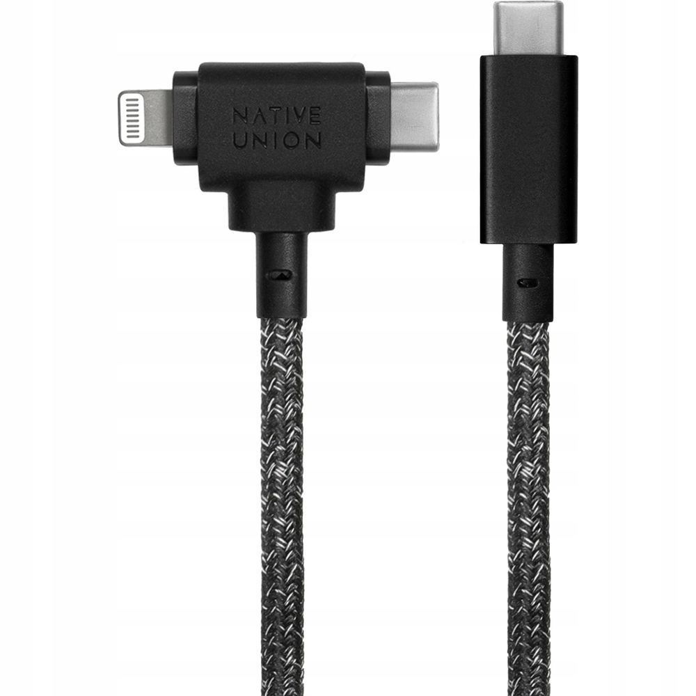 Kabel 2v1 nabíjecí kabel Usb-c Lightning, Native Union Pd 60W s páskem