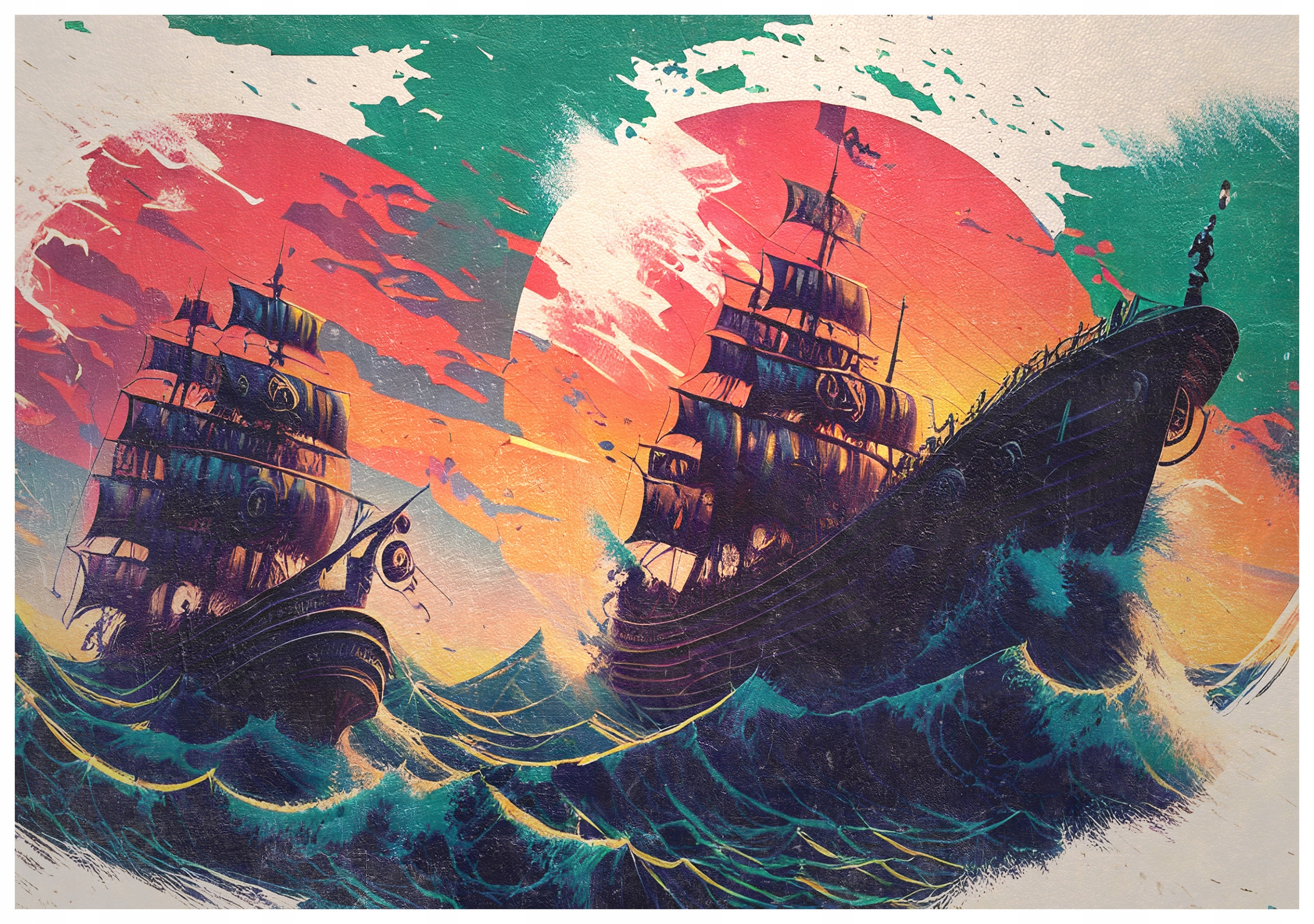 Fototapeta Plachetnica na rozbúrenom mori dobrodružstvo 254x184 vinylová lepidlo