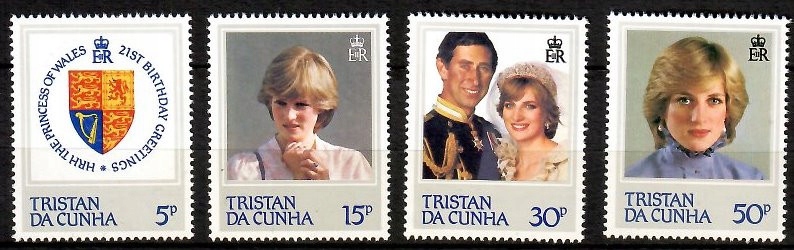 Tristan da Cunha 1982 Mi 323-326 Czyste **