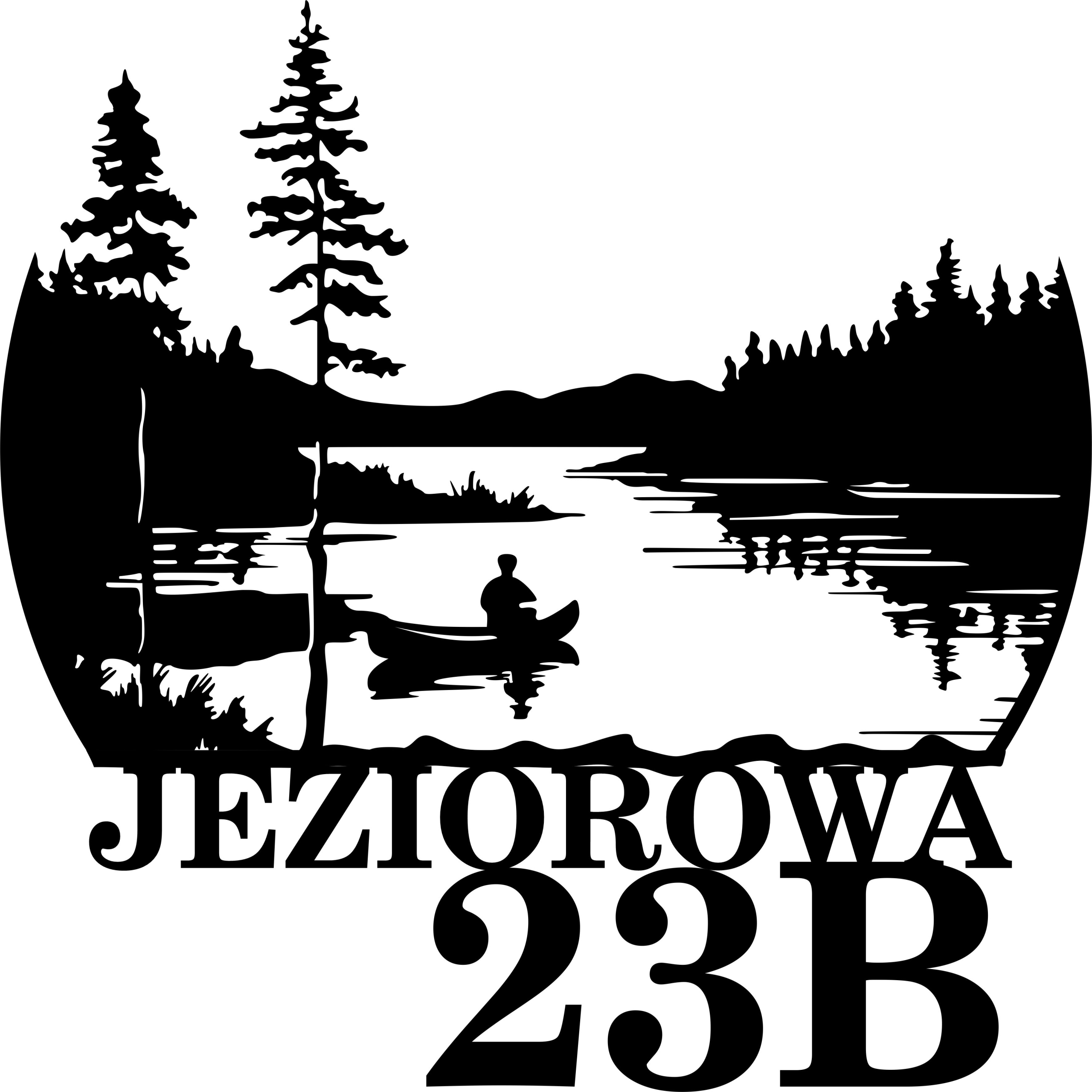 Adresa Tabuľka kovová plechová Veľká adresa číslo domu Jazero jazerné 60 cm