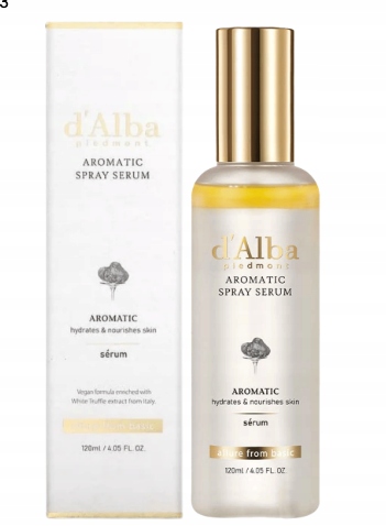 D'Alba Aromatické sprejové hydratační sérum na obličej v mlze 120 ml