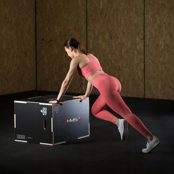 DSC02 SKRZYNIA PLYOMETRYCZNA WZMOCNIONA 750x600x500MM HMS Rodzaj step