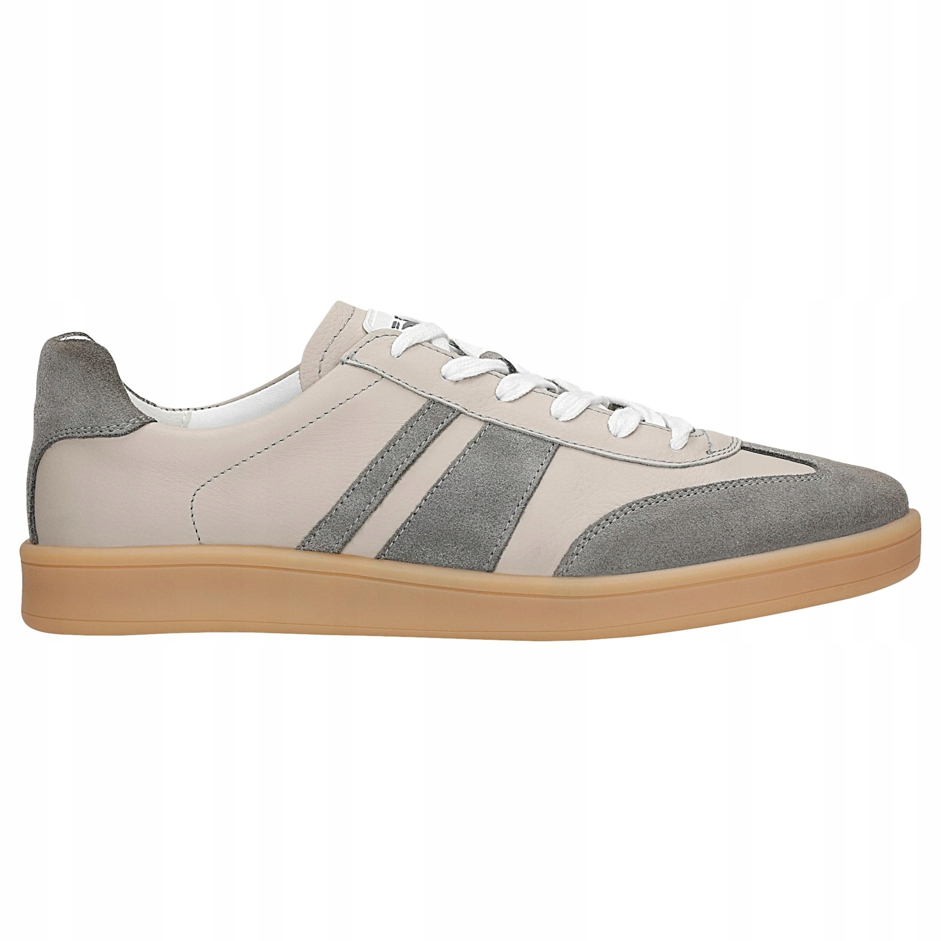 Šedé pánské tenisky z přírodní kůže, velikost vel.