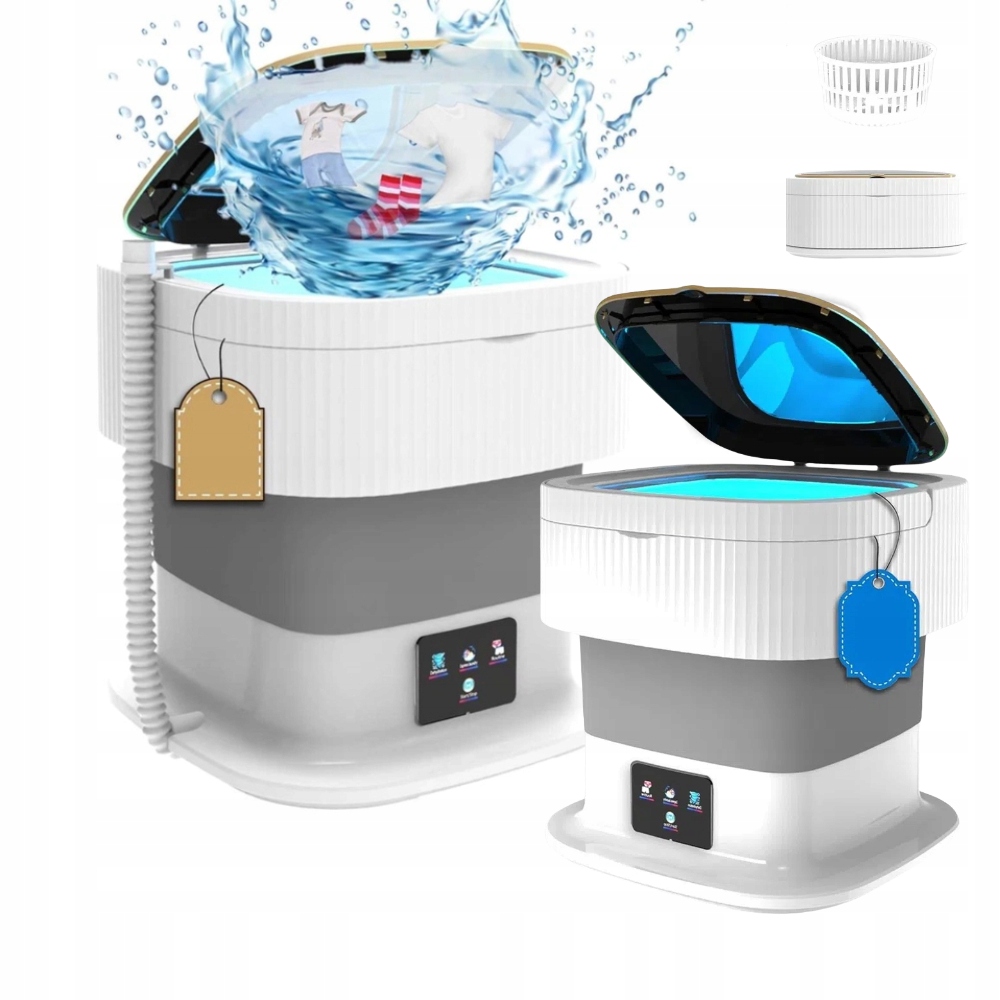 Mini Pralka Turystyczna Składana Przenośna Automatyczna Wirnikowa