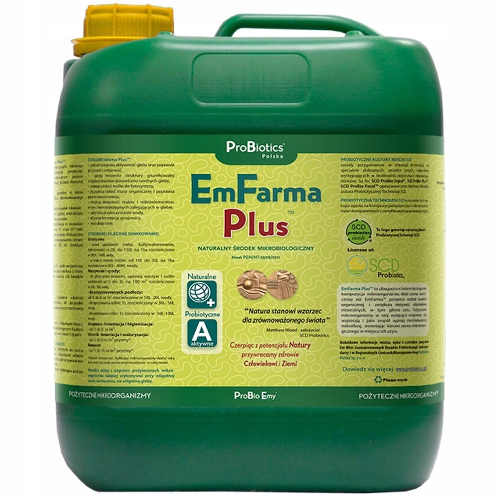 Emfarma Plus 10L Probiotics Mikroorganizmy Probio Emy Do Gleby Naturalny