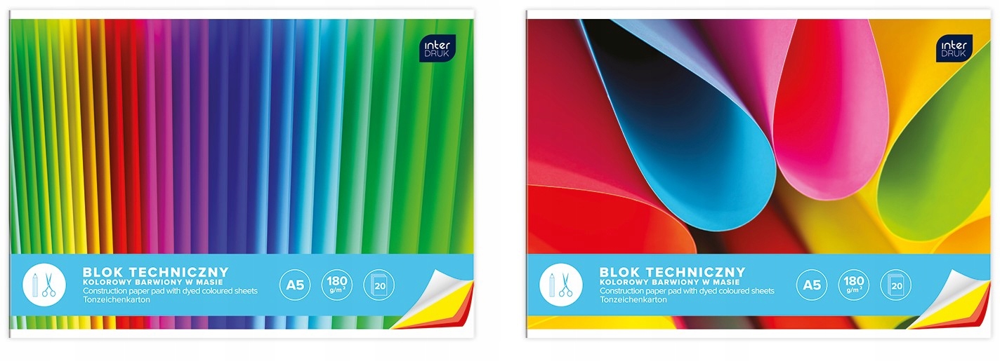 INTERDRUK BLOK TECHNICZNY KOLOROWY A5 20 KARTEK Kod producenta 5902277215932