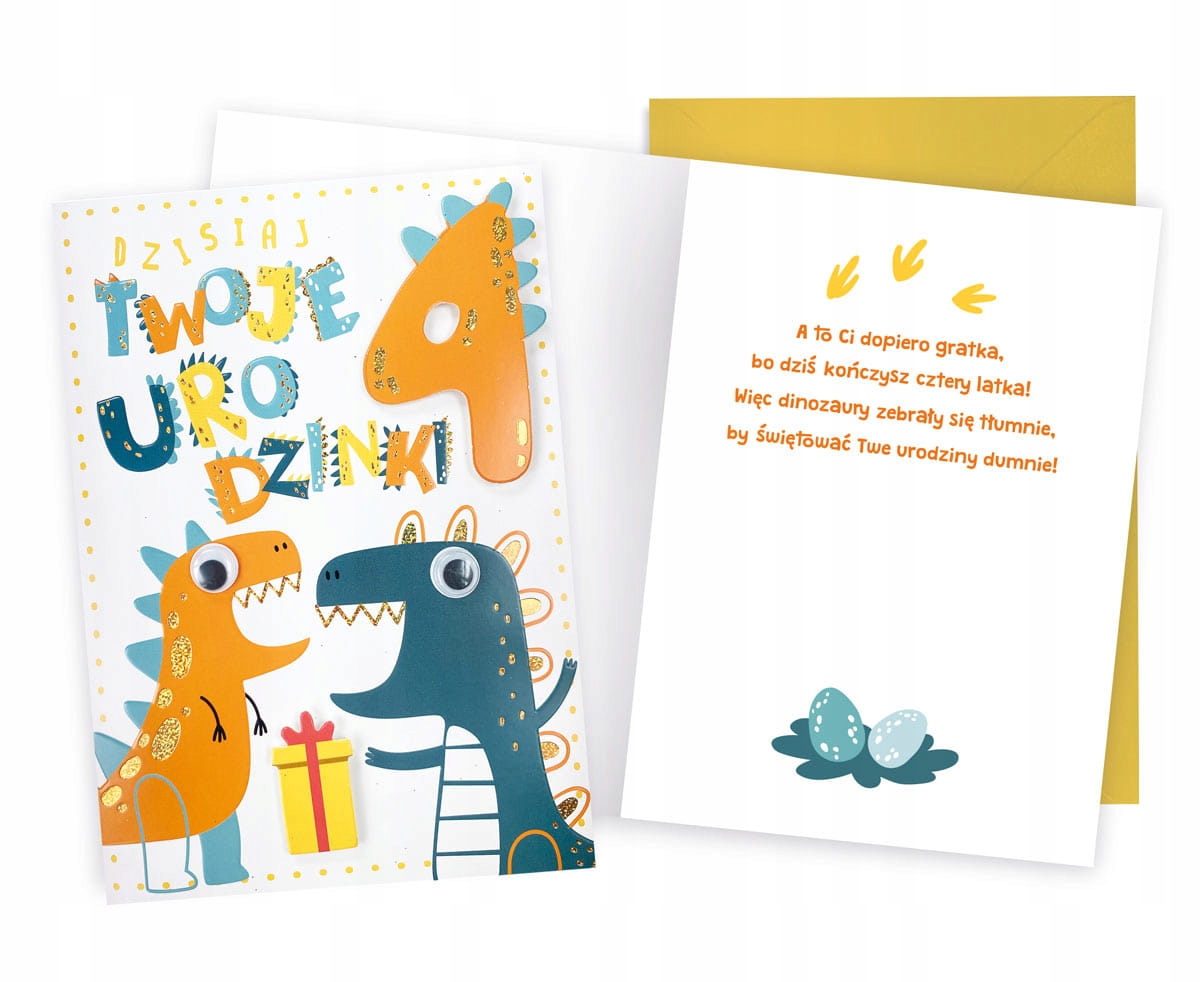 

Karnet DKP-037 Urodziny 4 (cyferki, dinozaury)