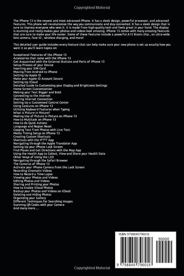 Easton, Denvey iPhone 13 User Guide: A Complete Step-by-Step Manual for Beg Język publikacji angielski