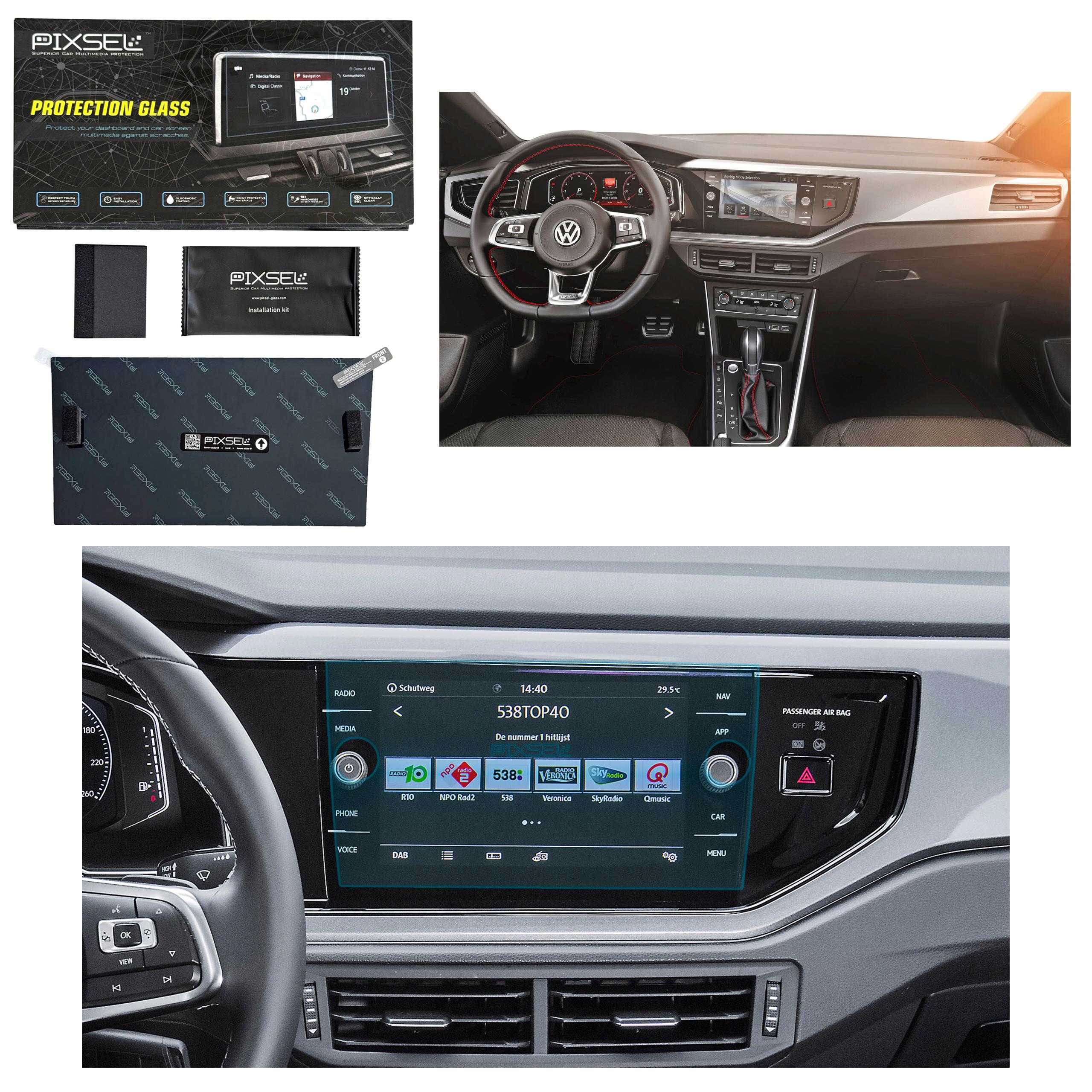 Antyodciskowe Matowe Szkło Ochronne Volkswagen POLO-10.8“ 2017-na monitor