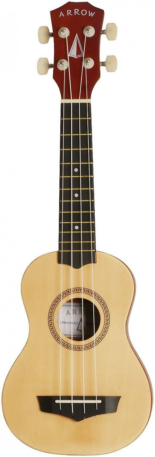 Sopránové ukulele s obalem Arrow PB10 Na Natural Bright Top