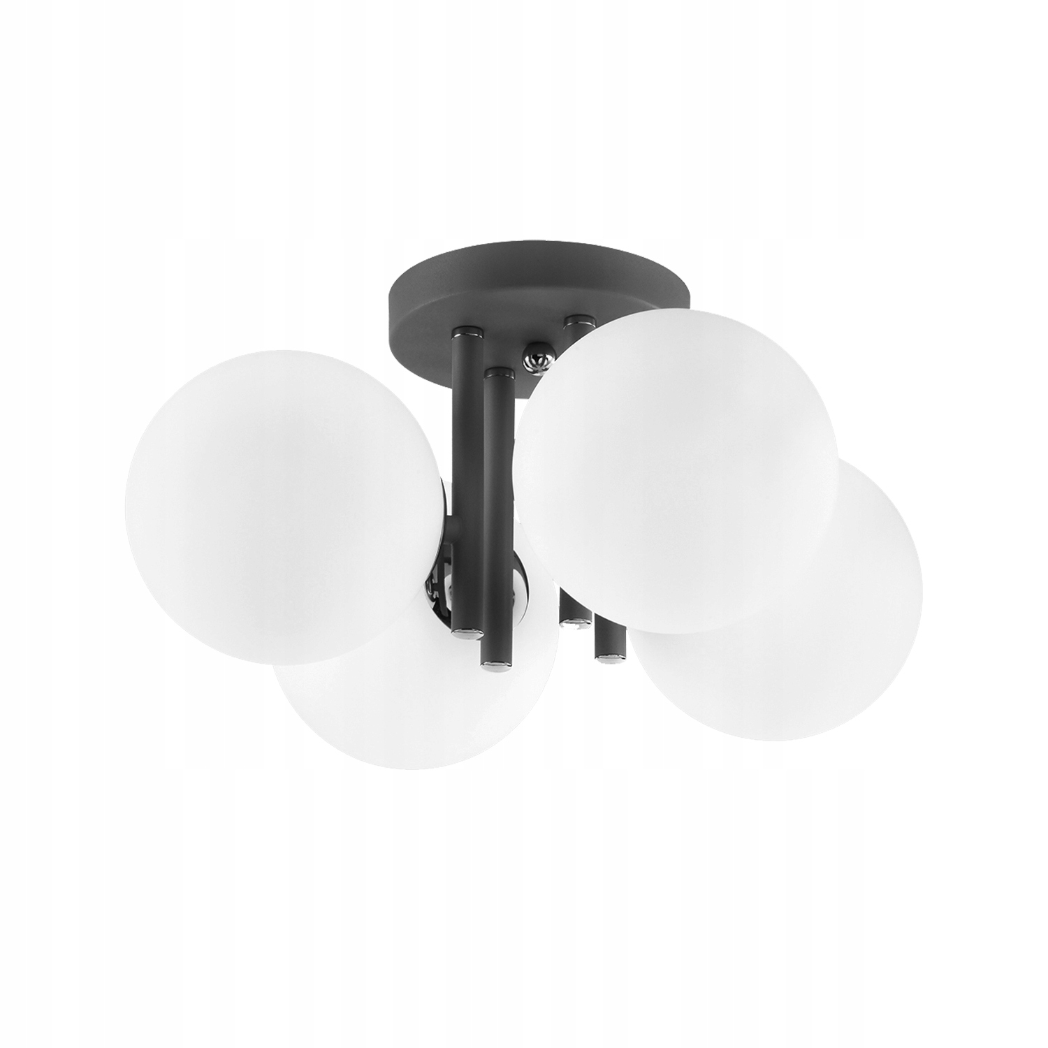 Štvornásobná stropná lampa Chrómové okrúhle tienidlá 4xG9 Moderná stropná