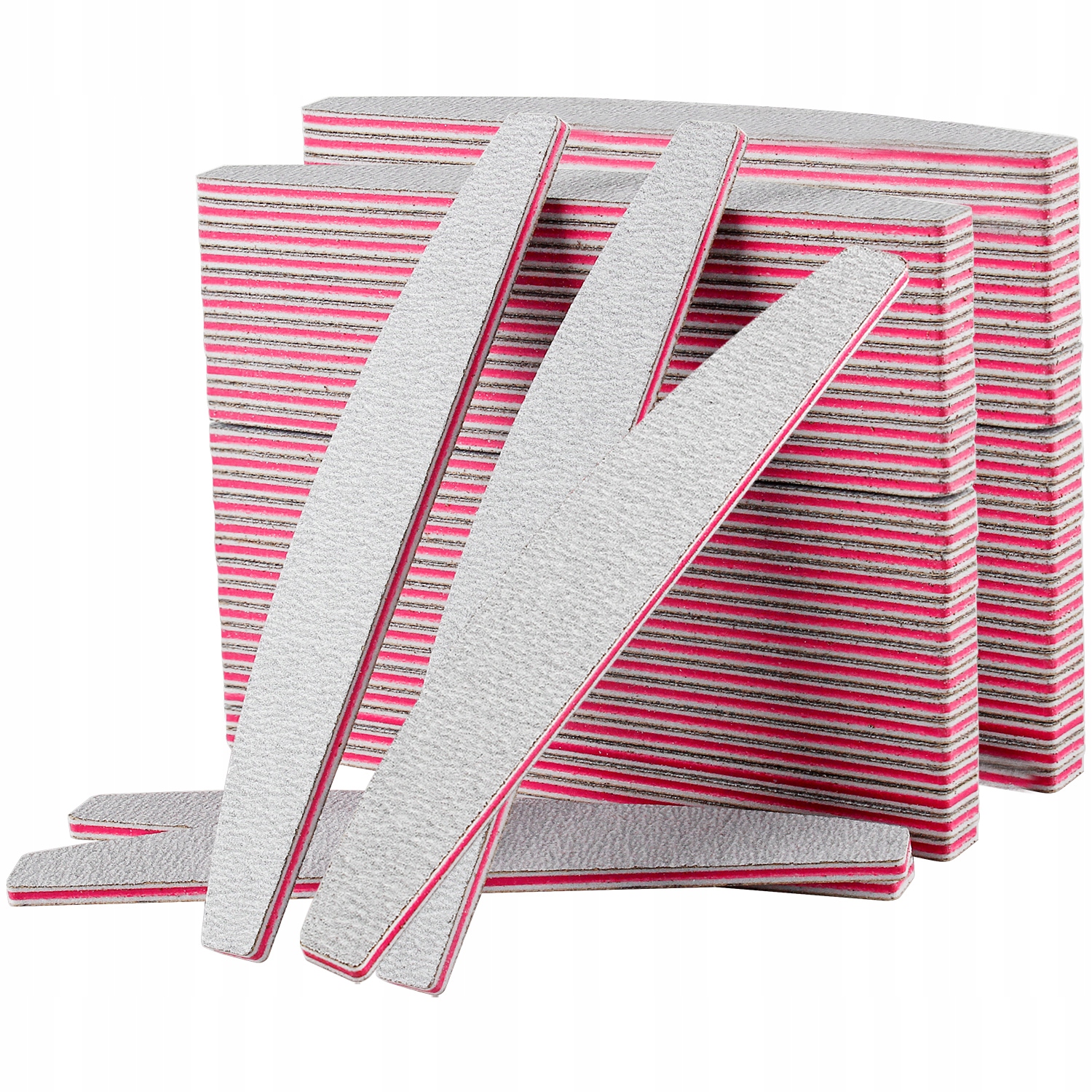 100 SZTUK Pilnik do paznokci półksiężyc zebra 100/180