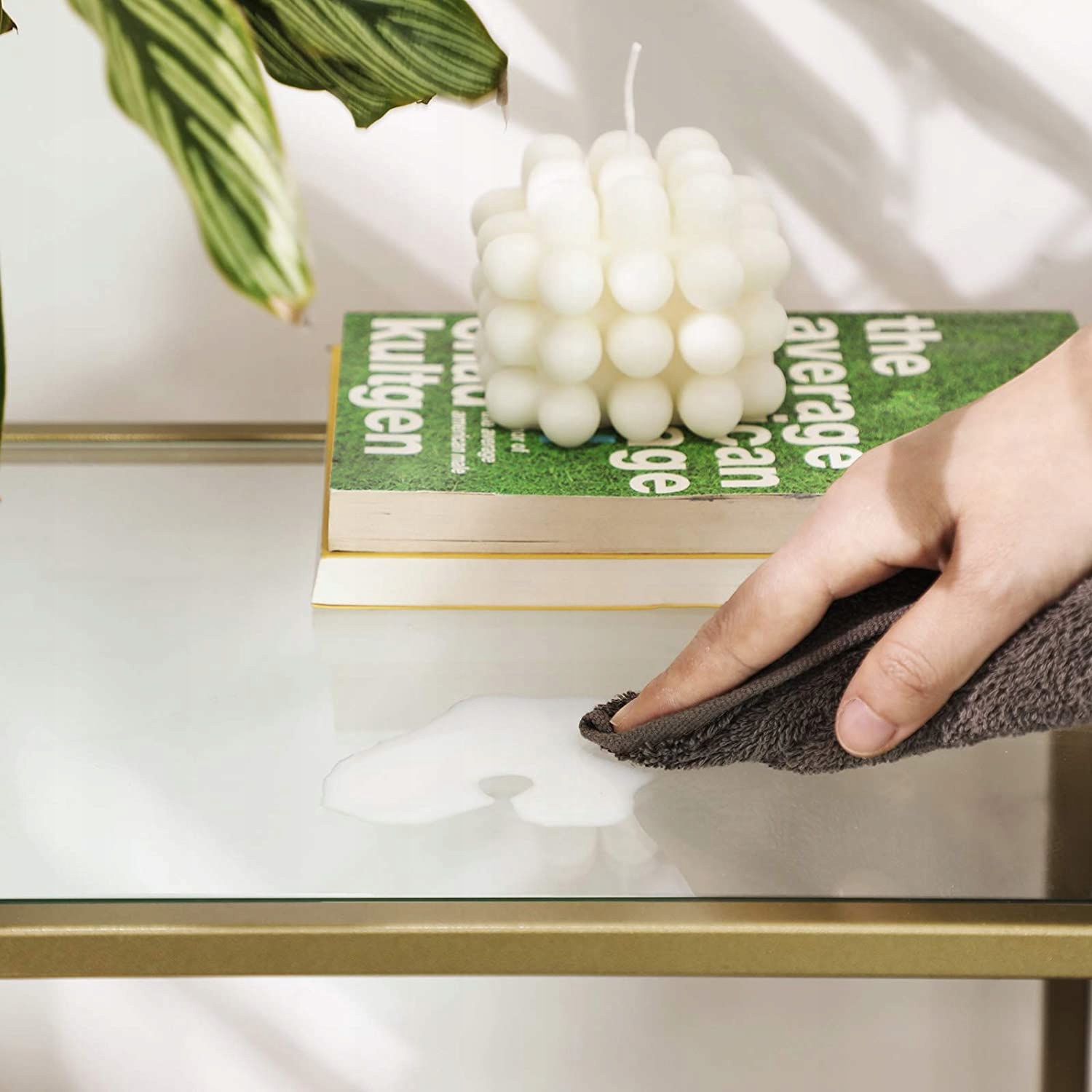 STOLIK BOCZNY KONSOLOWY KOLOR ZŁOTY SZKLANY LOFT Głębokość mebla 35 cm