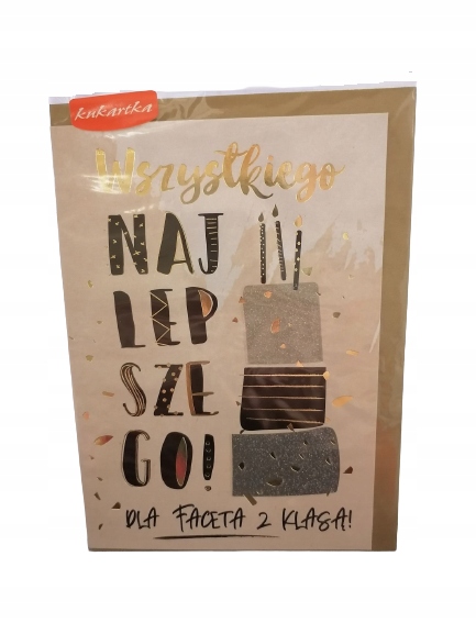 

Karnet Kartka B6 Urodziny Wszystkiego Najlepszego