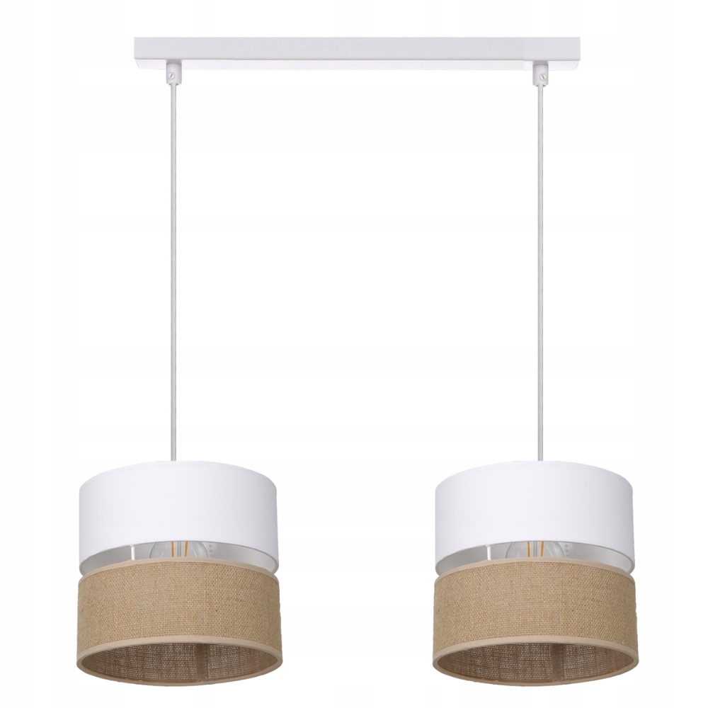 Závěsná Stropní Lampa Juta Boho Jutová Pruhy Duo