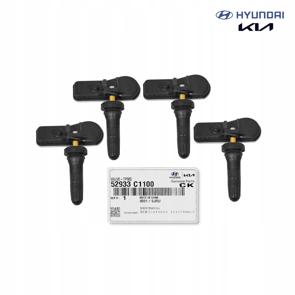 Snímač tlaku pneumatík Tpms x4 Hyundai Tucson III 52933-C1100 52933C1100 Oe