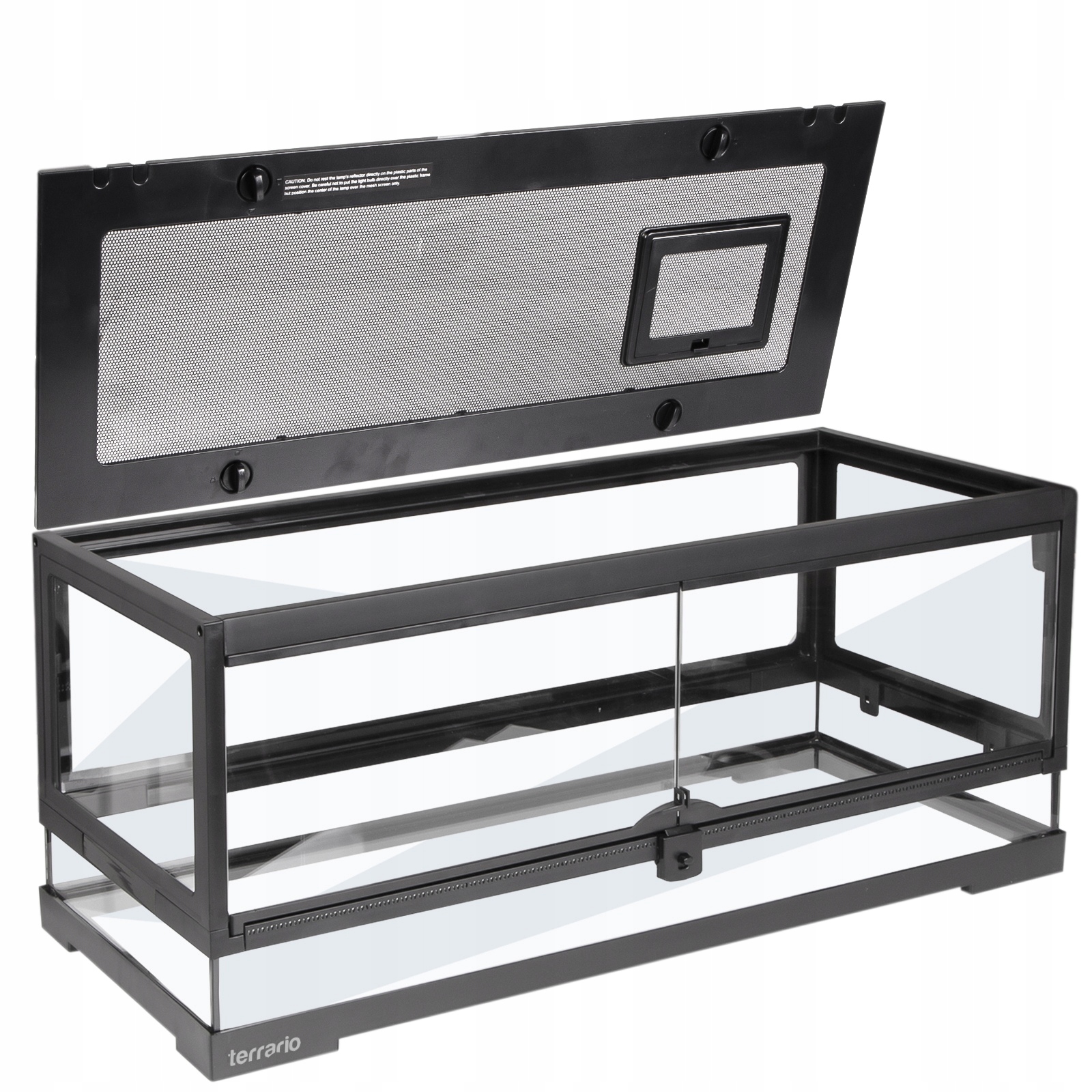 Levně Skleněné Terárium S Voděodolným Dnem A Ventilací, Pevné, Velké, 75x30x30