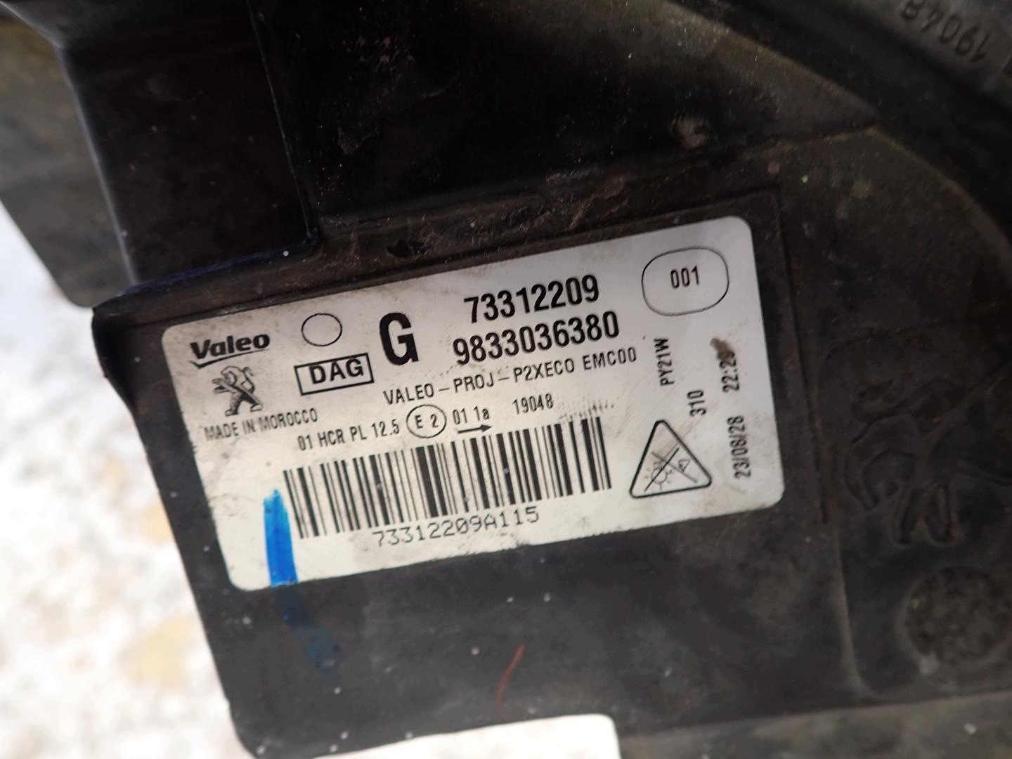 light front front left PEUGEOT 208 II 2019- FULL LED 9833036380
